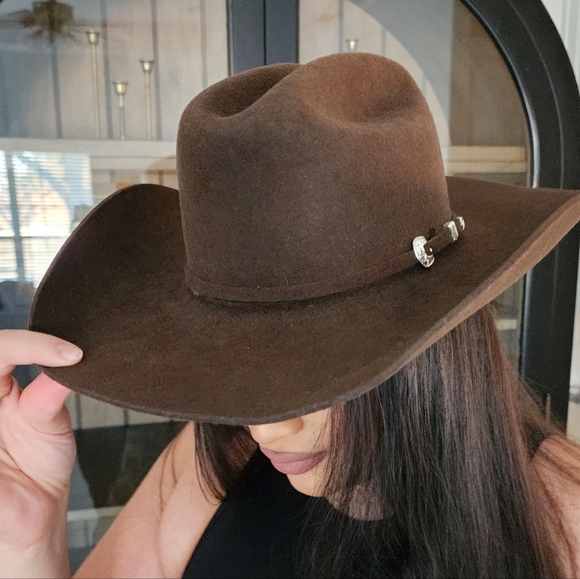 Twister El Paso 100% Wool Western Brown Cowboy Hat 7 1/8 main image 8